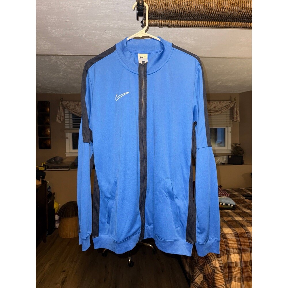 Nike Dri Fit Slim Fit Sport Jacket Blue Size large - Picture 2 of 4